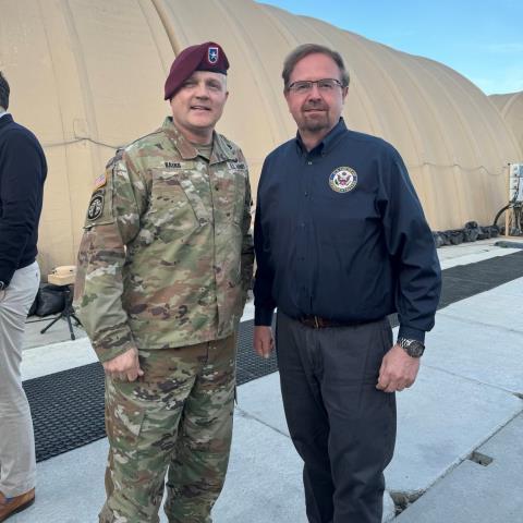 Congressman Chuck Edwards and Brig. Gen. Jerry Baird